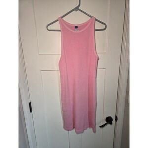 Old Navy Pink Rib-Knit Sleeveless Racerback Mini Dress Large L Casual Summer